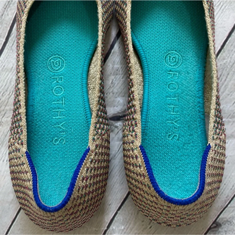Rothy’s The Point Multi Metallic Flats